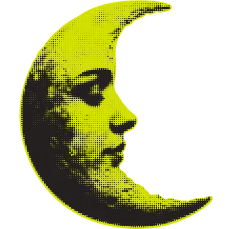 Stilizált holdsarló grafika